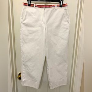 Cropped white pants